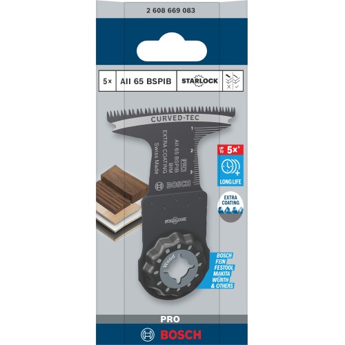 Hoja para corte de inmersión PRO AII 65 BSPIB, 65 x 40 mm, 5 uds.