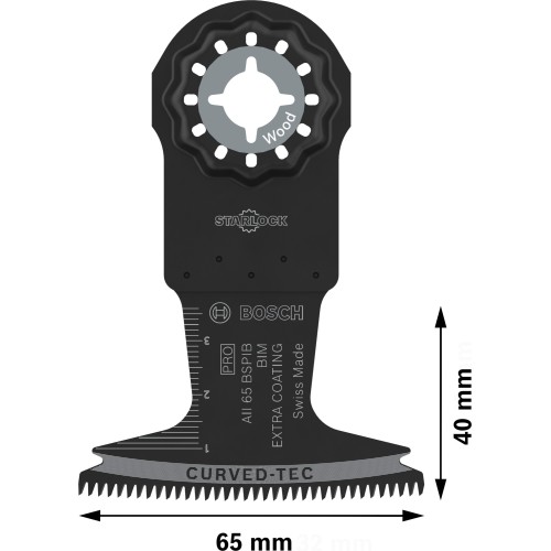 Hoja para corte de inmersión PRO AII 65 BSPIB, 65 x 40 mm, 10 uds.