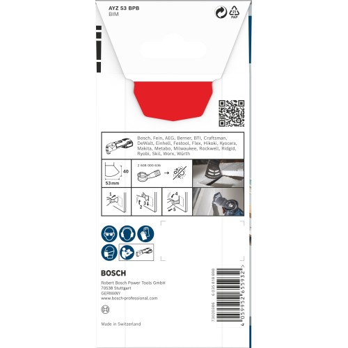 Hoja multiherramienta PRO AYZ 53 BPB, 53 x 40 mm