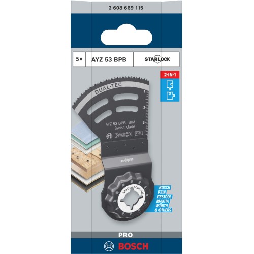 Hoja Dual-Tec PRO AYZ 53 BPB, 53 x 40 mm, 5 uds.