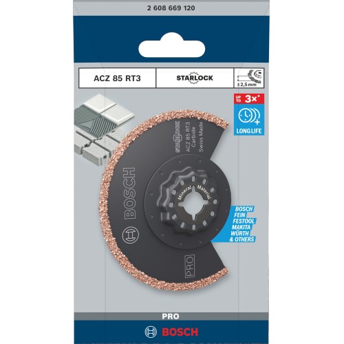 Hoja multiherramienta PRO ACZ 85 RT3, 85 x 2,5 mm