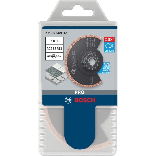 Hoja segmentada para lechada PRO ACZ 85 RT3, 85 x 2,5 mm, 10 uds.