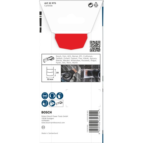 Hoja multiherramienta PRO AIZ 32 RT5, 2,5 x 32 mm