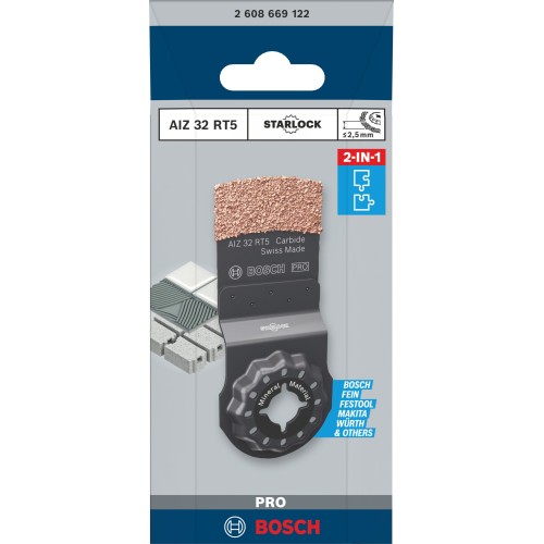 Hoja multiherramienta PRO AIZ 32 RT5, 2,5 x 32 mm
