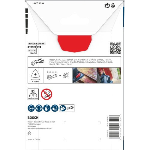 Accesorio multiherramienta PRO AVZ 93 G, 93 mm