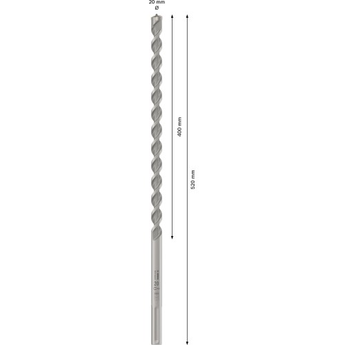 Broca para martillo PRO SDS max-4, 20 x 400 x 520 mm