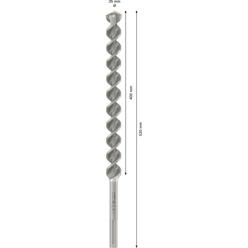 Broca para martillo PRO SDS max-4, 35 x 400 x 520 mm