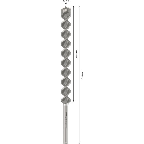 Broca para martillo PRO SDS max-4, 40 x 400 x 520 mm
