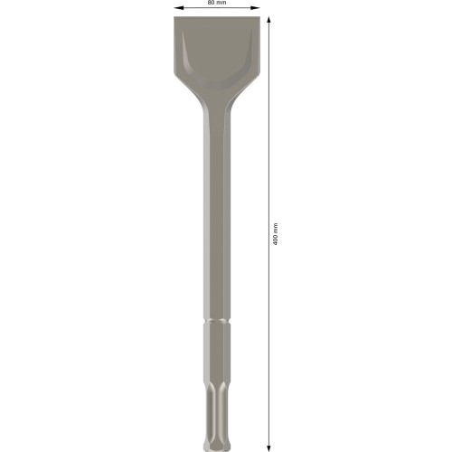 Cincel de pala PRO HEX 22-5C 80 x 400 mm