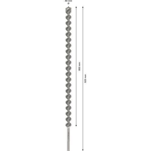 Broca para martillo PRO SDS max-4, 40 x 800 x 920 mm