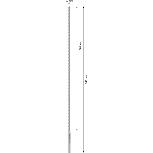 Broca para martillo PRO SDS max-4, 12 x 800 x 940 mm