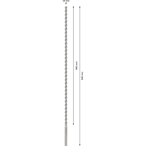 Broca para martillo PRO SDS max-4, 16 x 800 x 940 mm