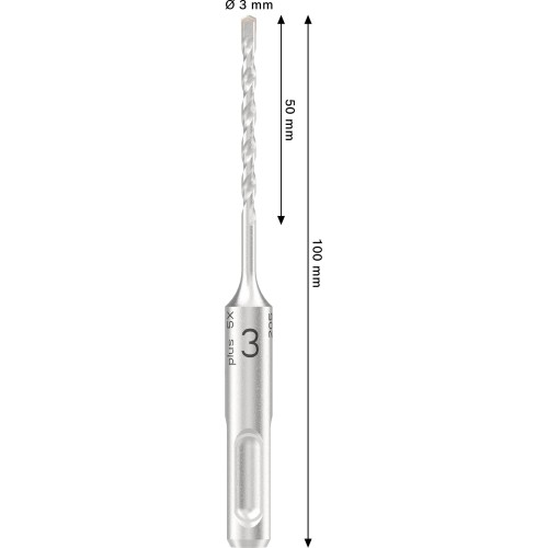 Broca para martillo PRO SDS plus-5X, 3 x 50 x 100 mm