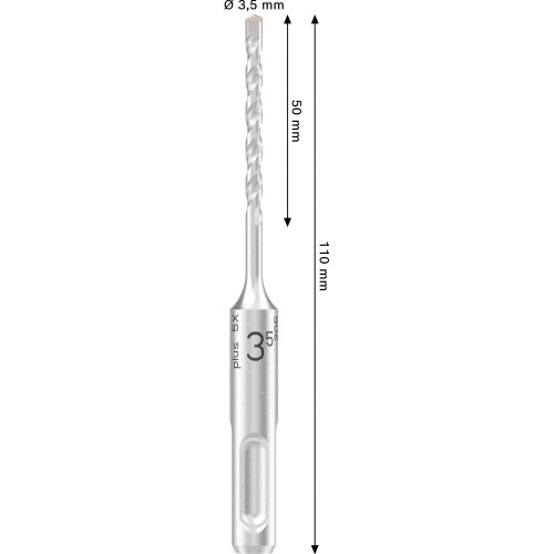 Broca para martillo PRO SDS plus-5X, 3,5 x 50 x 110 mm