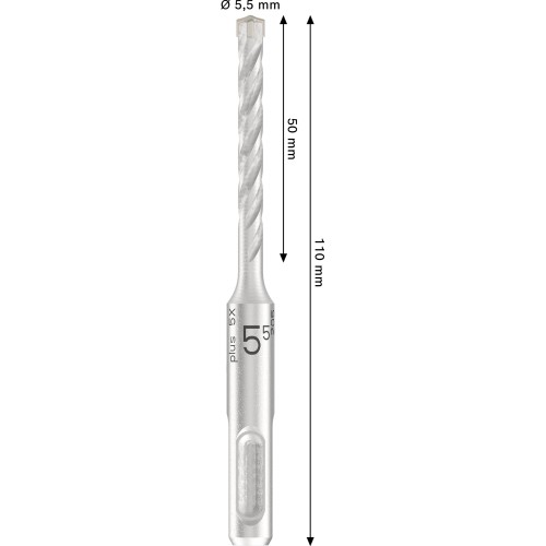 Broca para martillo PRO SDS plus-5X, 5,5 x 50 x 110 mm