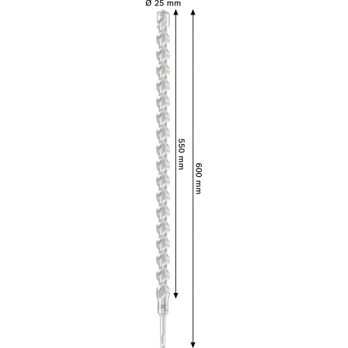 Broca para martillo PRO SDS plus-5X, 25 x 550 x 600 mm