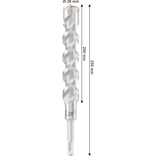 Broca para martillo PRO SDS plus-5X, 28 x 200 x 250 mm