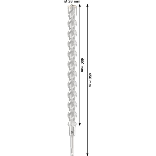 Broca para martillo PRO SDS plus-5X, 28 x 400 x 450 mm