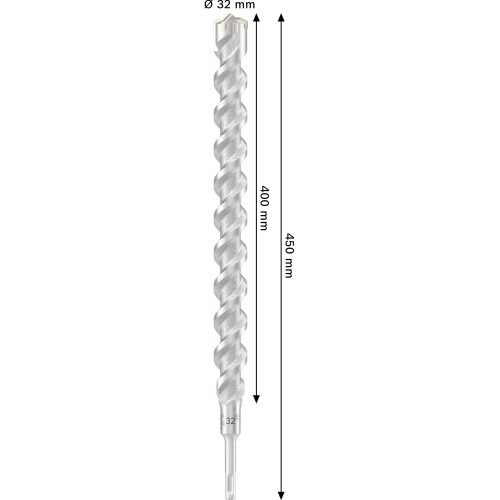 Broca para martillo PRO SDS plus-5X, 32 x 400 x 450 mm