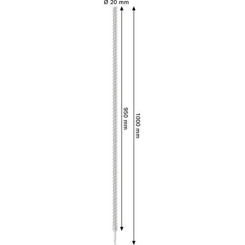 Broca para martillo PRO SDS plus-5X, 20 x 950 x 1.000 mm