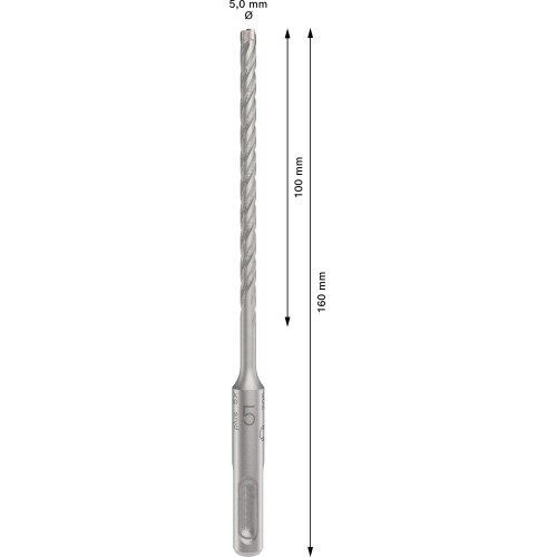 Broca para martillo PRO SDS plus-5X, 5 x 100 x 160 mm