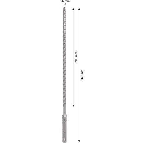 Broca para martillo PRO SDS plus-5X, 6,5 x 200 x 260 mm
