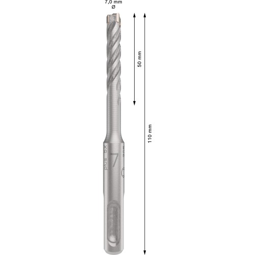 Broca para martillo PRO SDS plus-5X, 7 x 50 x 110 mm