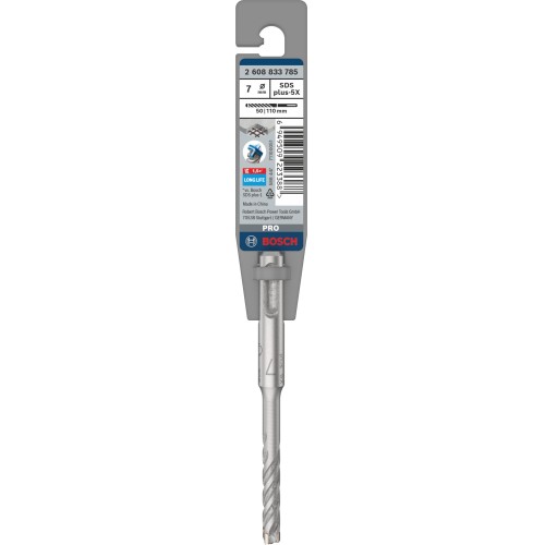 Broca para martillo PRO SDS plus-5X, 7 x 50 x 110 mm