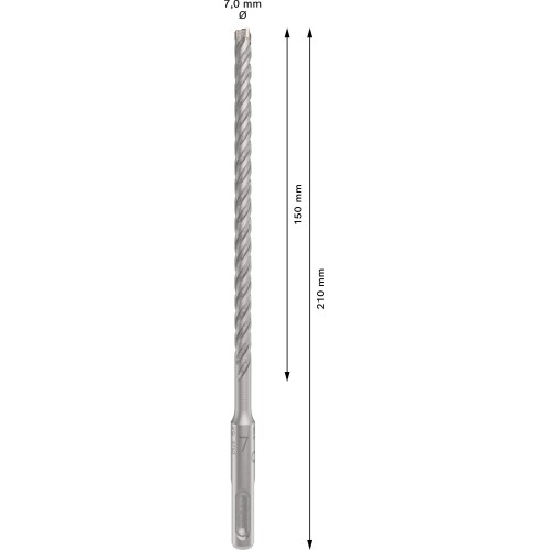 Broca para martillo PRO SDS plus-5X, 7 x 150 x 210 mm