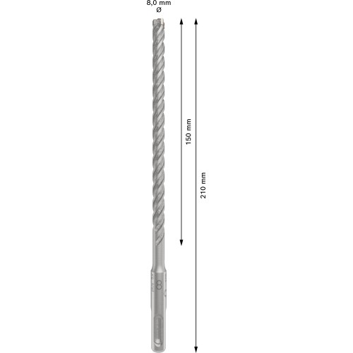 Broca para martillo PRO SDS plus-5X, 8 x 150 x 210 mm