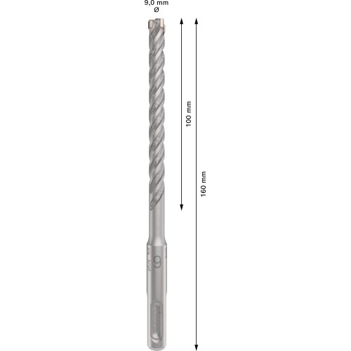 Broca para martillo PRO SDS plus-5X, 9 x 100 x 160 mm