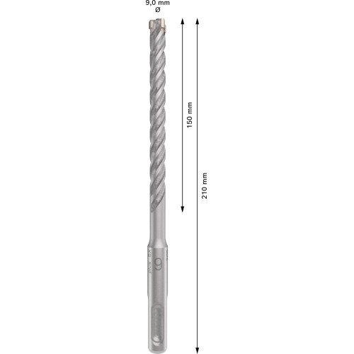 Broca para martillo PRO SDS plus-5X, 9 x 150 x 210 mm
