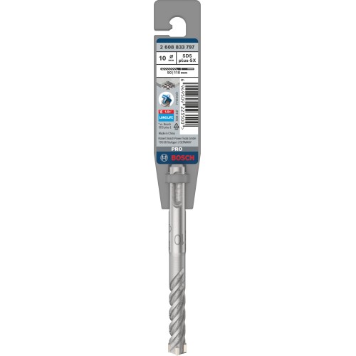 Broca para martillo PRO SDS plus-5X, 10 x 50 x 110 mm