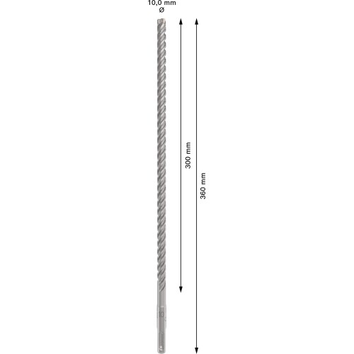 Broca para martillo PRO SDS plus-5X, 10 x 300 x 360 mm