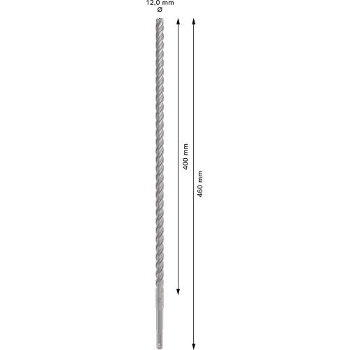 Broca para martillo PRO SDS plus-5X, 12 x 400 x 460 mm