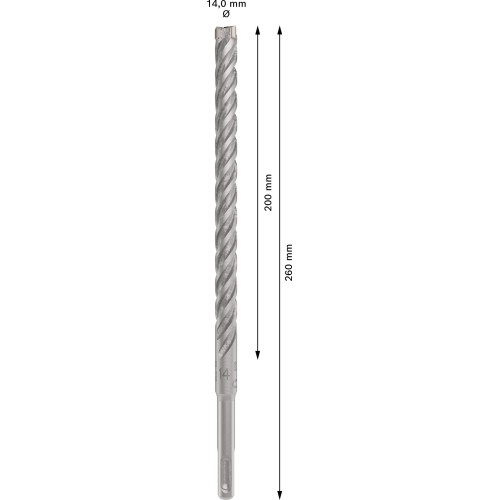 Broca para martillo PRO SDS plus-5X, 14 x 200 x 260 mm