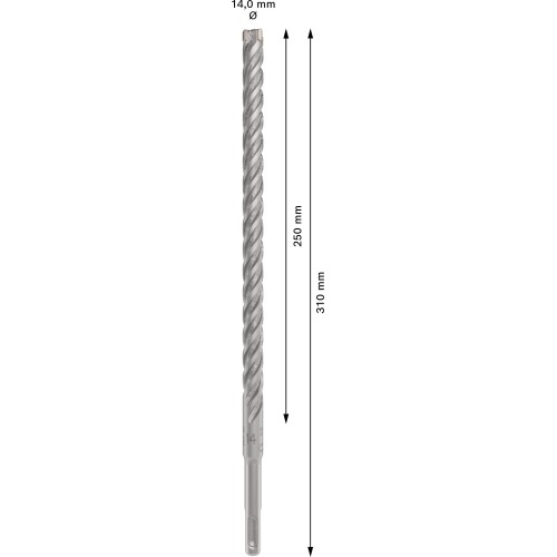 Broca para martillo PRO SDS plus-5X, 14 x 250 x 310 mm