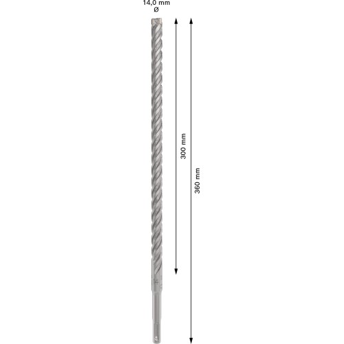 Broca para martillo PRO SDS plus-5X, 14 x 300 x 360 mm
