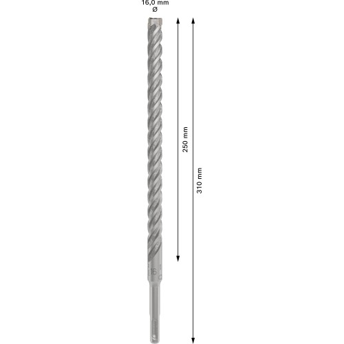 Broca para martillo PRO SDS plus-5X, 16 x 250 x 310 mm