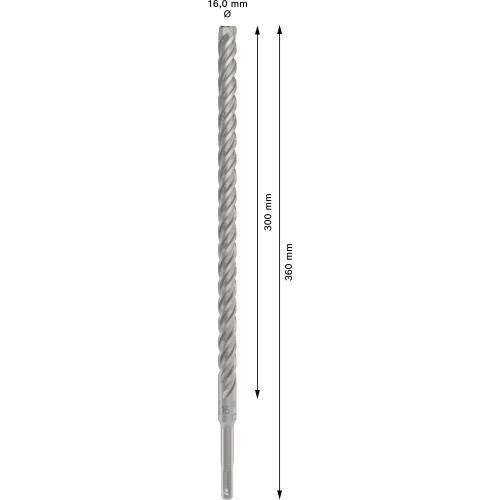 Broca para martillo PRO SDS plus-5X, 16 x 300 x 360 mm