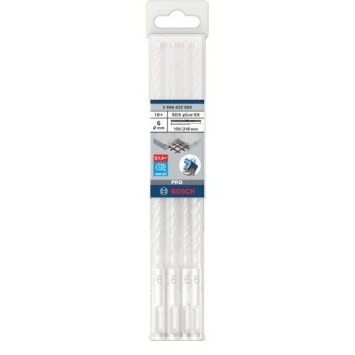 Broca para martillo PRO SDS plus-5X, 6 x 150 x 210 mm, 10 uds.