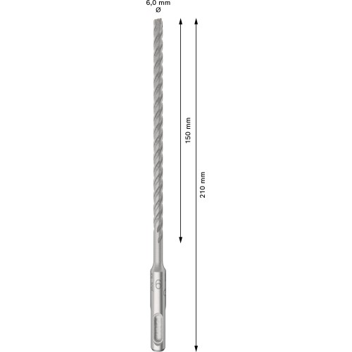Broca para martillo PRO SDS plus-5X, 6 x 150 x 210 mm, 10 uds.