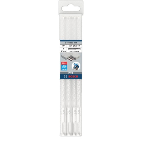 Broca para martillo PRO SDS plus-5X, 6 x 150 x 210 mm, 10 uds.