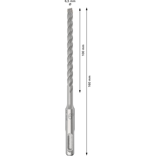 Broca para martillo PRO SDS plus-5X, 6,5 x 100 x 160 mm, 10 uds.