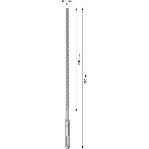 Broca para martillo PRO SDS plus-5X, 6,5 x 200 x 260 mm, 10 uds.