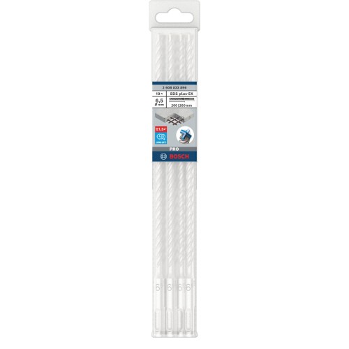 Broca para martillo PRO SDS plus-5X, 6,5 x 200 x 260 mm, 10 uds.