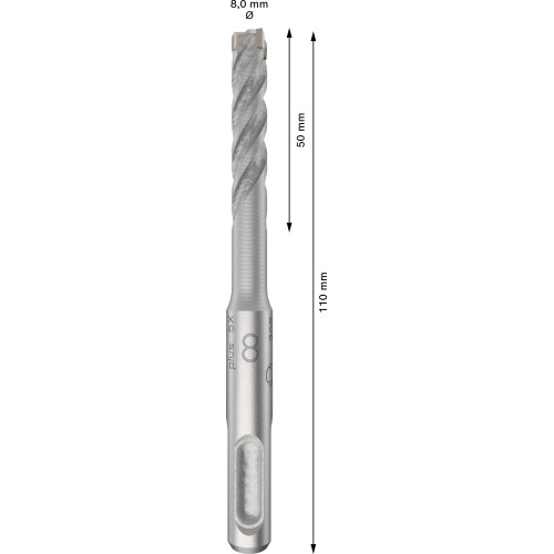 Broca para martillo PRO SDS plus-5X, 8 x 50 x 110 mm, 10 uds.