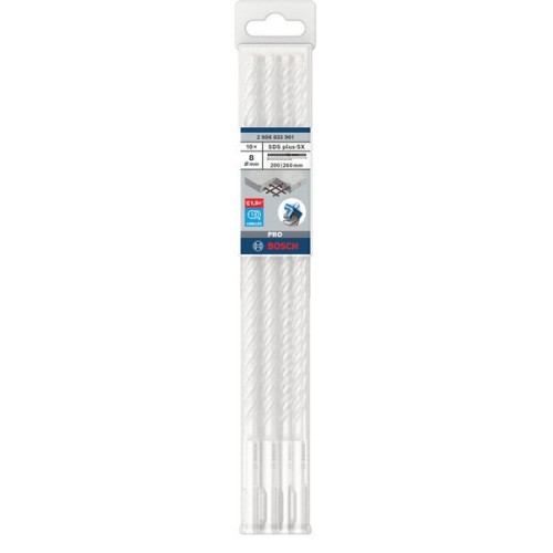 Broca para martillo PRO SDS plus-5X, 8 x 200 x 260 mm, 10 uds.
