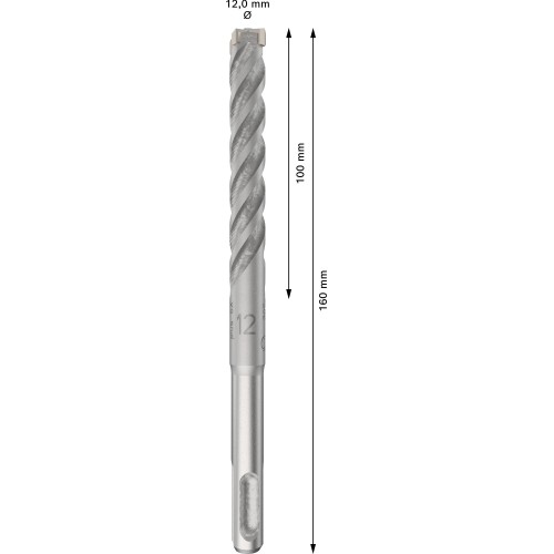 Broca para martillo PRO SDS plus-5X, 12 x 100 x 160 mm, 10 uds.