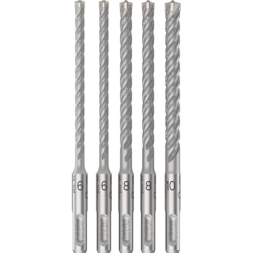 Set de brocas para martillo PRO SDS plus-5X, 6/6/8/8/10 mm, 5 uds.